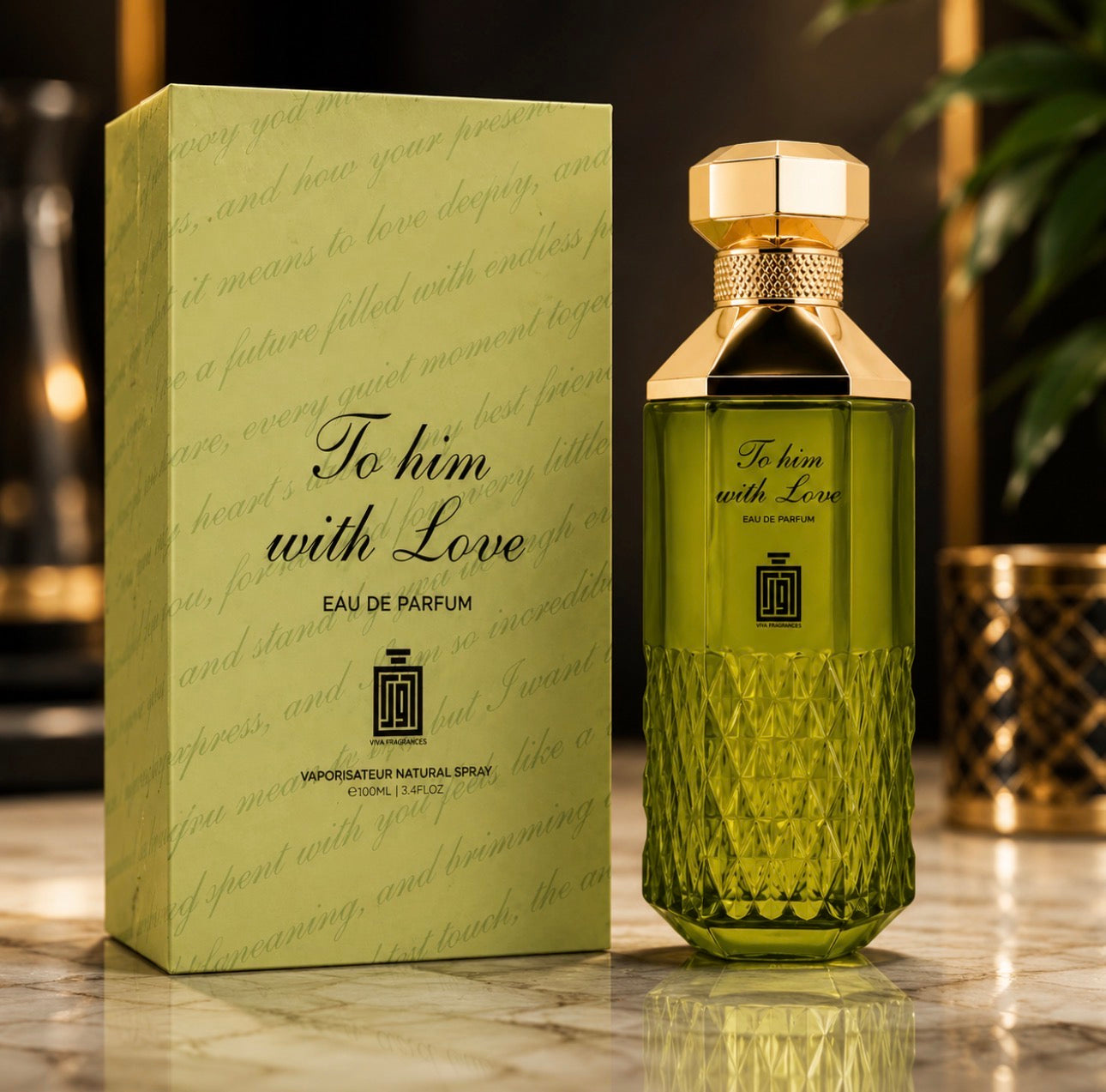 To Him With Love Eau de Parfum 100ML by Viva Fragrances
