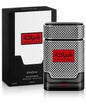 Noor Fragrances KHADLAJ Shiyaaka Eau De Parfum in a textured silver and black bottle with red accents and matching box