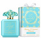 Noor Fragrances Shams Al Emarat Khususi Iced Petal perfume in a turquoise bottle with gold accents and gift box.